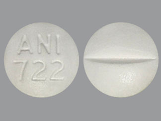 This is a Tablet imprinted with ANI  722 on the front, nothing on the back.