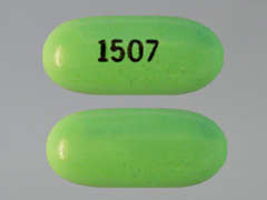 This is a light green oblong Tablet imprinted with 1507 on the front, nothing on the back, and is manufactured by ANI PHARMACEUTI.
