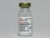 Kenalog: This is a Vial imprinted with nothing on the front, nothing on the back.