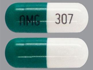 This is a Capsule imprinted with AMG on the front, 307 on the back.