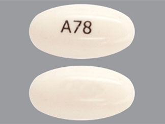 This is a Capsule imprinted with A78 on the front, nothing on the back.