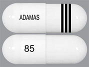 Gocovri: Esto es un Cápsula Er 24 Hr imprimido con ADAMAS 85 en la parte delantera, nada en la parte posterior, y es fabricado por None.