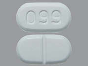 Buspirone Hcl: This is a Tablet imprinted with 099 on the front, nothing on the back.