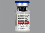 Deferoxamine Mesylate: This is a Vial imprinted with nothing on the front, nothing on the back.