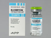 Bleomycin Sulfate: Esto es un Vial imprimido con nada en la parte delantera, nada en la parte posterior, y es fabricado por None.