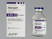 Naropin: This is a Vial imprinted with nothing on the front, nothing on the back.