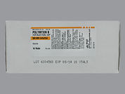 Polymyxin B Sulfate: This is a Vial imprinted with nothing on the front, nothing on the back.