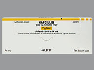 Vial de 2 G (package of 1.0) de Nafcillin Sodium