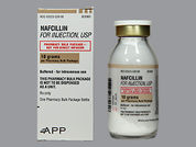 Nafcillin Sodium: This is a Vial imprinted with nothing on the front, nothing on the back.