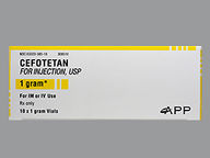 Vial de 1 G (package of 1.0) de Cefotetan