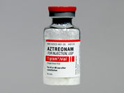 Aztreonam: This is a Vial imprinted with nothing on the front, nothing on the back.