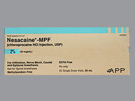 Nesacaine-Mpf 20.0 ml(s) of 20 Mg/Ml Vial