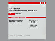 Xylocaine With Epinephrine: Esto es un Vial imprimido con nada en la parte delantera, nada en la parte posterior, y es fabricado por None.