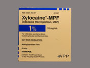 Xylocaine: Esto es un Ampul imprimido con nada en la parte delantera, nada en la parte posterior, y es fabricado por None.