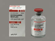 Deferoxamine Mesylate: This is a white Vial imprinted with nothing on the front, nothing on the back, and is manufactured by FRESENIUS KABI.