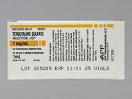 Vial de 1Mg/Ml (package of 1.0 ml(s)) de Terbutaline Sulfate