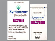 Sympazan: This is a Film Medicated imprinted with C5 on the front, nothing on the back.