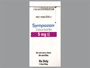 Sympazan: This is a Film Medicated imprinted with C5 on the front, nothing on the back.