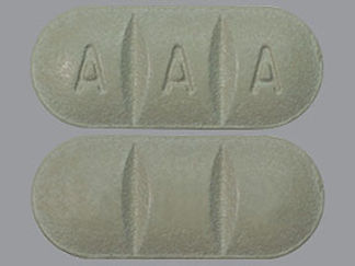 This is a Tablet imprinted with A A A on the front, nothing on the back.