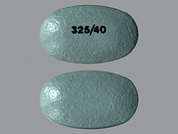 Yosprala: This is a blue-green oval Tablet Immediate D Release Biphase imprinted with 325/40 on the front, nothing on the back, and is manufactured by PHARMACEUTIKA,.
