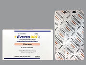 Evekeo Odt: This is a Tablet Disintegrating imprinted with EVI on the front, 10 on the back.