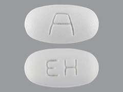 This is a Tablet Dr imprinted with logo on the front, EH on the back.