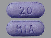 Dextroamphetamine Sulfate: This is a Tablet imprinted with 20 on the front, MIA on the back.