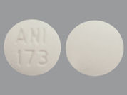 Nilutamide: Esto es un Tableta imprimido con ANI  173 en la parte delantera, nada en la parte posterior, y es fabricado por None.