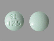 Symax-Sl: This is a Tablet Sublingual imprinted with SL  125 on the front, nothing on the back.