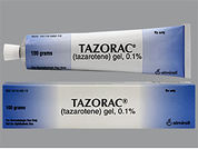 Tazorac: This is a Gel imprinted with nothing on the front, nothing on the back.