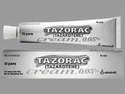 Tazorac: This is a Cream imprinted with nothing on the front, nothing on the back.