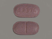 Colchicine: This is a Tablet imprinted with AR 374 on the front, nothing on the back.