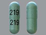Cephalexin: This is a Capsule imprinted with 219 on the front, 219 on the back.
