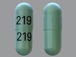 This is a Capsule imprinted with 219 on the front, 219 on the back.