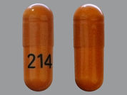 Gabapentin: This is a Capsule imprinted with 214 on the front, nothing on the back.