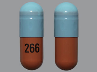 This is a Capsule imprinted with 266 on the front, nothing on the back.