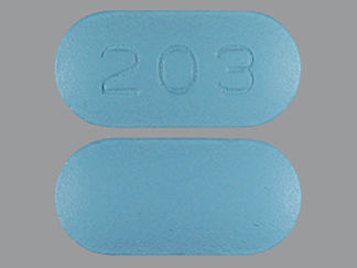 This is a Tablet imprinted with 203 on the front, nothing on the back.