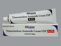 This is a white Cream imprinted with nothing on the front, nothing on the back, and is manufactured by ASCEND LABORATO.