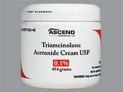 This is a white Cream imprinted with nothing on the front, nothing on the back, and is manufactured by ASCEND LABORATO.