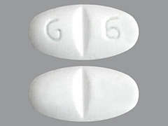 This is a Tablet imprinted with G 6 on the front, nothing on the back.