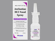 Azelastine Hcl: This is a Aerosol Spray With Pump imprinted with nothing on the front, nothing on the back.