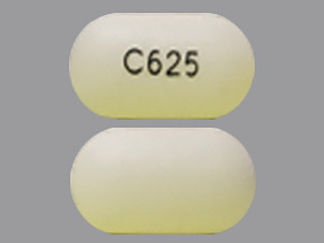 This is a Tablet imprinted with C625 on the front, nothing on the back.