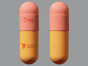 Astagraf Xl: Esto es un Cápsula Er 24 Hr imprimido con 5 mg en la parte delantera, logo 687 en la parte posterior, y es fabricado por None.