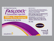 Faslodex: This is a Syringe imprinted with nothing on the front, nothing on the back.