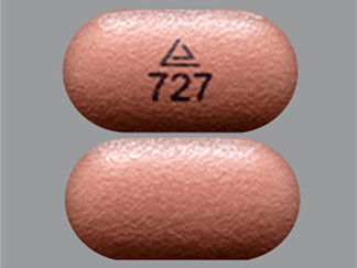 Esto es un Tableta Er 24 Hr imprimido con logo and 727 en la parte delantera, nada en la parte posterior, y es fabricado por None.