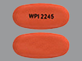 This is a Tablet Dr imprinted with WPI 2245 on the front, nothing on the back.