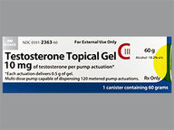 Testosterone 10 Mg (2%) Gel In Metered-dose Pump