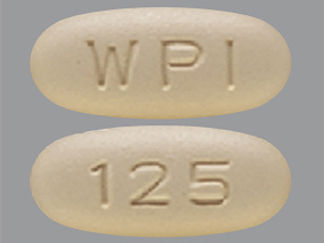 This is a Tablet imprinted with WPI on the front, 125 on the back.