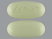Clarithromycin Er: This is a yellow oval Tablet Er 24 Hr imprinted with logo and 777 on the front, nothing on the back, and is manufactured by ACTAVIS/TEVA.