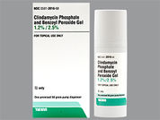 Clindamycin-Benzoyl Peroxide: This is a Gel With Pump imprinted with nothing on the front, nothing on the back.